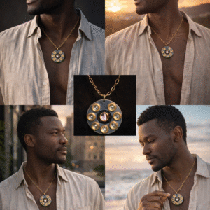 שרשרת בעיצוב תעשייתי מנירוסטה ופליז  N 2143