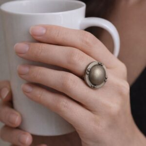 טבעת כפתור בעיצוב תעשייתי R 3466