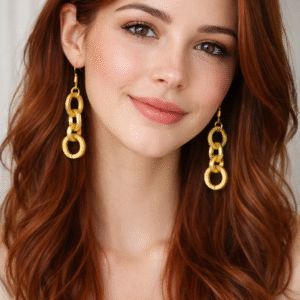 עגילי שרשרת עם חוליות גדולות E 3226