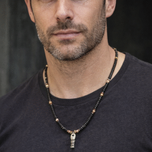 שרשרת חרוזי עץ בסיגנון בודהיסטי N 4515